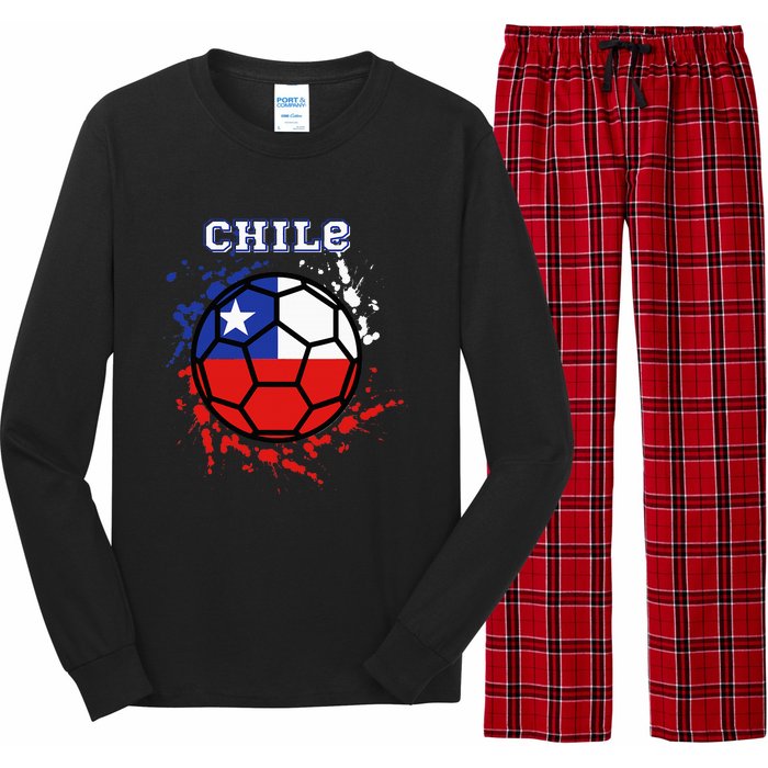 Chile Soccer Chilean Flag Futbol Fan Jersey Long Sleeve Pajama Set