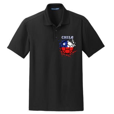 Chile Soccer Chilean Flag Futbol Fan Jersey Dry Zone Grid Polo