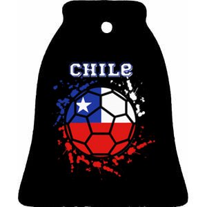 Chile Soccer Chilean Flag Futbol Fan Jersey Ceramic Bell Ornament