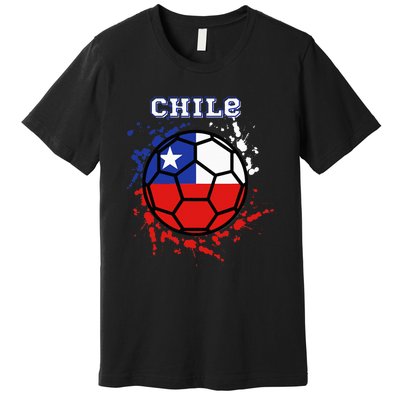 Chile Soccer Chilean Flag Futbol Fan Jersey Premium T-Shirt