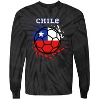 Chile Soccer Chilean Flag Futbol Fan Jersey Tie-Dye Long Sleeve Shirt