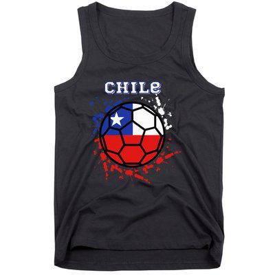 Chile Soccer Chilean Flag Futbol Fan Jersey Tank Top