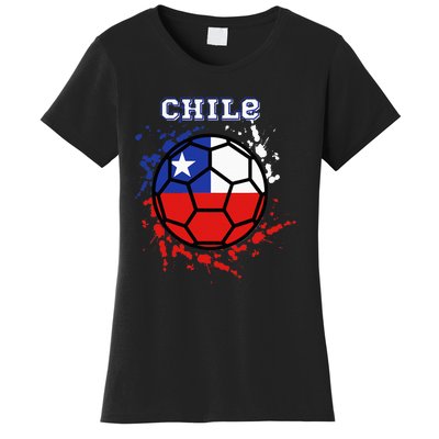 Chile Soccer Chilean Flag Futbol Fan Jersey Women's T-Shirt