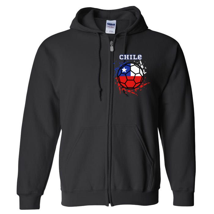 Chile Soccer Chilean Flag Futbol Fan Jersey Full Zip Hoodie