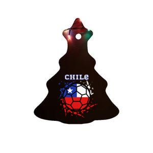 Chile Soccer Chilean Flag Futbol Fan Jersey Ceramic Tree Ornament