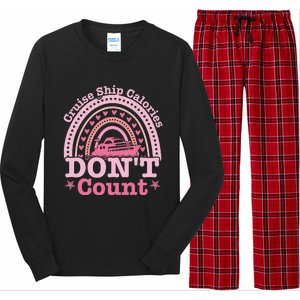 Cruise Ship Calories Don't Count Rainbow Cruising Lover Long Sleeve Pajama Set