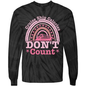 Cruise Ship Calories Don't Count Rainbow Cruising Lover Tie-Dye Long Sleeve Shirt