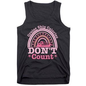 Cruise Ship Calories Don't Count Rainbow Cruising Lover Tank Top