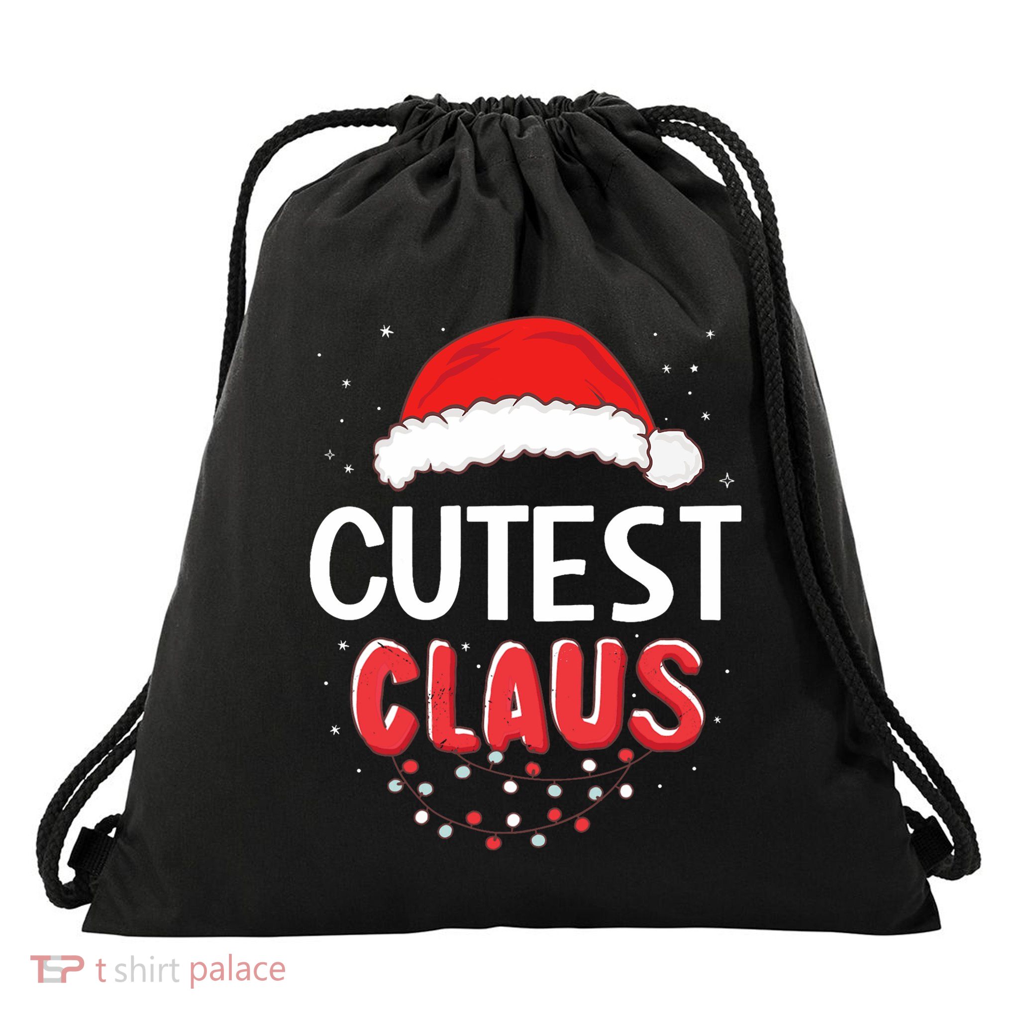 Cutest Santa Claus Christmas Matching Costume Drawstring Bag