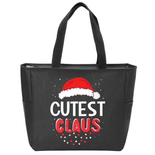 Cutest Santa Claus Christmas Matching Costume Zip Tote Bag