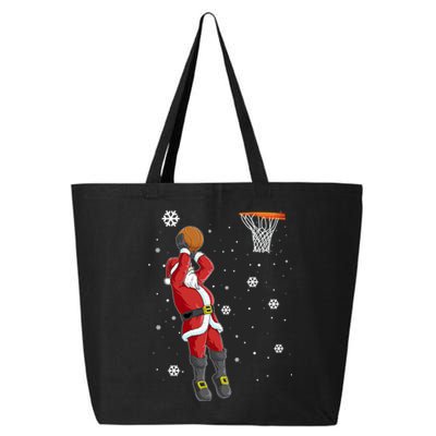 Christmas Santa Claus Dunking Basketball Pajama Xmas Lover Cool Gift 25L Jumbo Tote