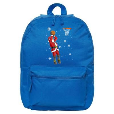 Christmas Santa Claus Dunking Basketball Pajama Xmas Lover Cool Gift 16 in Basic Backpack