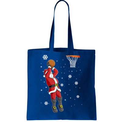 Christmas Santa Claus Dunking Basketball Pajama Xmas Lover Cool Gift Tote Bag