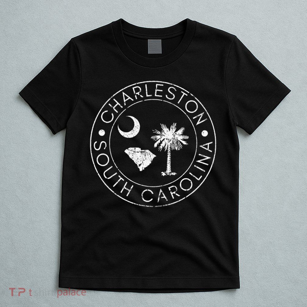 Charleston South Carolina Flag State Map Sc Home Vintage T-Shirt