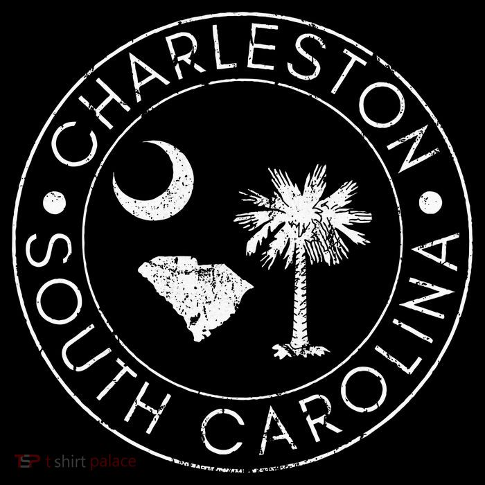 Charleston South Carolina Flag State Map Sc Home Vintage T-Shirt