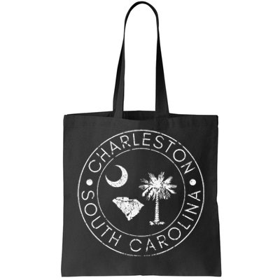 Charleston South Carolina Flag State Map Sc Home Vintage Tote Bag