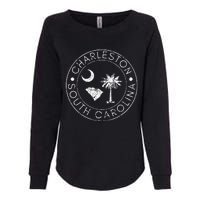 Charleston South Carolina Flag State Map Sc Home Vintage Womens California Wash Sweatshirt