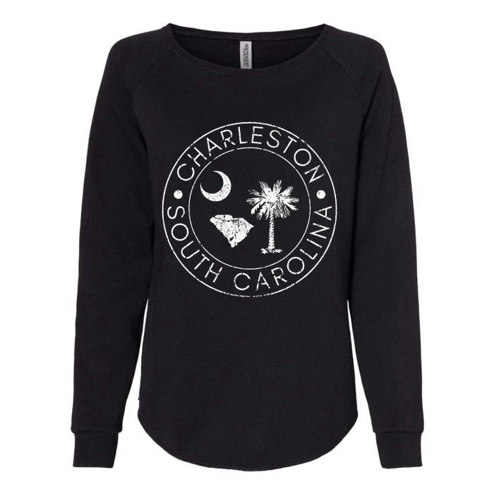 Charleston South Carolina Flag State Map Sc Home Vintage Womens California Wash Sweatshirt