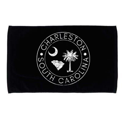 Charleston South Carolina Flag State Map Sc Home Vintage Microfiber Hand Towel