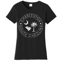 Charleston South Carolina Flag State Map Sc Home Vintage Women's T-Shirt