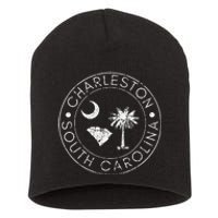 Charleston South Carolina Flag State Map Sc Home Vintage Short Acrylic Beanie