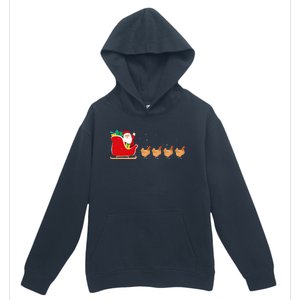 Chicken Santa Christmas Sleigh Funny Chicken Xmas Urban Pullover Hoodie