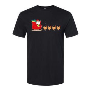 Chicken Santa Christmas Sleigh Funny Chicken Xmas Softstyle CVC T-Shirt