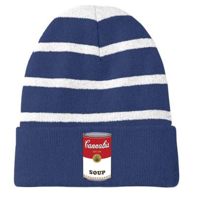 Cannabis Soup Striped Beanie with Solid Band