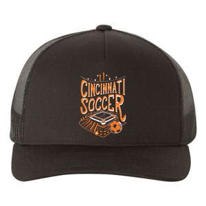 Cincinnati Soccer Cincy Futbol Cool Nati Skyline Yupoong Adult 5-Panel Trucker Hat