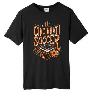 Cincinnati Soccer Cincy Futbol Cool Nati Skyline Tall Fusion ChromaSoft Performance T-Shirt