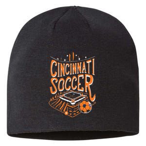 Cincinnati Soccer Cincy Futbol Cool Nati Skyline Sustainable Beanie