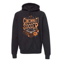 Cincinnati Soccer Cincy Futbol Cool Nati Skyline Premium Hoodie