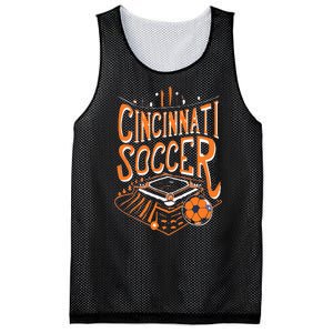 Cincinnati Soccer Cincy Futbol Cool Nati Skyline Mesh Reversible Basketball Jersey Tank