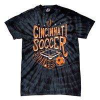 Cincinnati Soccer Cincy Futbol Cool Nati Skyline Tie-Dye T-Shirt