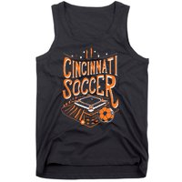 Cincinnati Soccer Cincy Futbol Cool Nati Skyline Tank Top