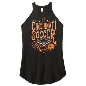 Cincinnati Soccer Cincy Futbol Cool Nati Skyline Women's Perfect Tri Rocker Tank