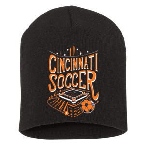 Cincinnati Soccer Cincy Futbol Cool Nati Skyline Short Acrylic Beanie