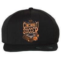 Cincinnati Soccer Cincy Futbol Cool Nati Skyline Wool Snapback Cap