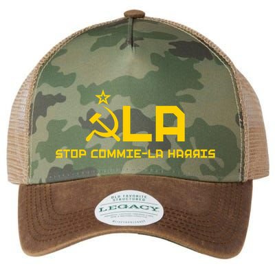 Commiela Stop Commie La Harris Stop Kamala Trump 2024 Legacy Tie Dye Trucker Hat