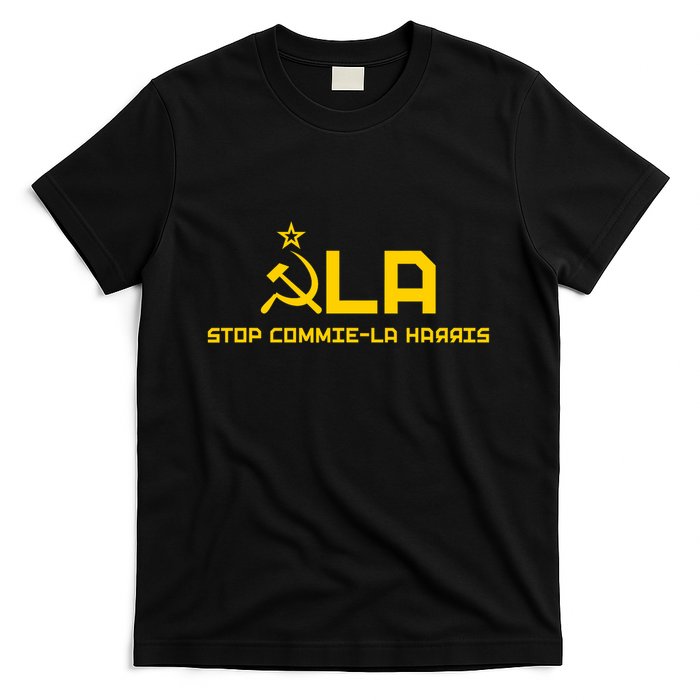Commiela Stop Commie La Harris Stop Kamala Trump 2024 T-Shirt