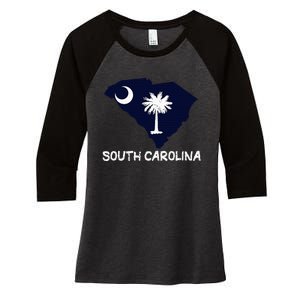 Cool South Carolina State Women's Tri-Blend 3/4-Sleeve Raglan Shirt