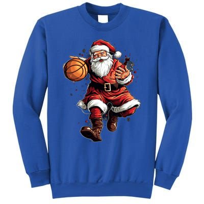 Christmas Santa Claus Playing Basketball Xmas Cool Gift Sweatshirt