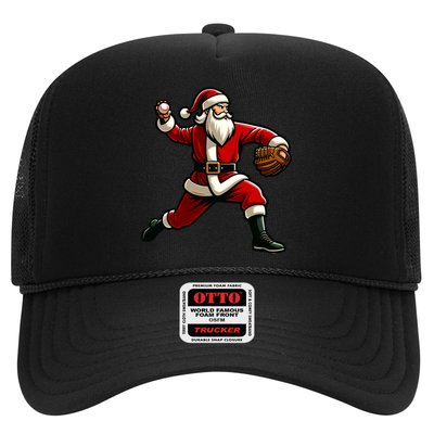 Christmas Santa Claus Baseball Pitcher Teens Xmas Funny Gift Hat