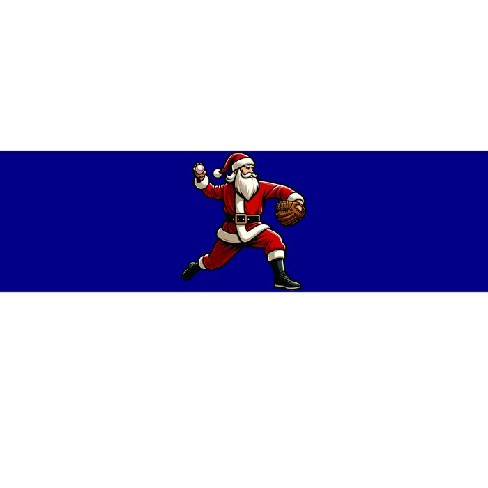 Christmas Santa Claus Baseball Pitcher Teens Xmas Funny Gift Bumper Sticker