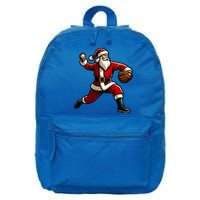 Christmas Santa Claus Baseball Pitcher Teens Xmas Funny Gift 16 in Basic Backpack