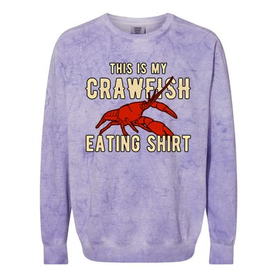 Crawfish Season Clothing This Is My Crawfish Eating Gift Colorblast Crewneck Sweatshirt