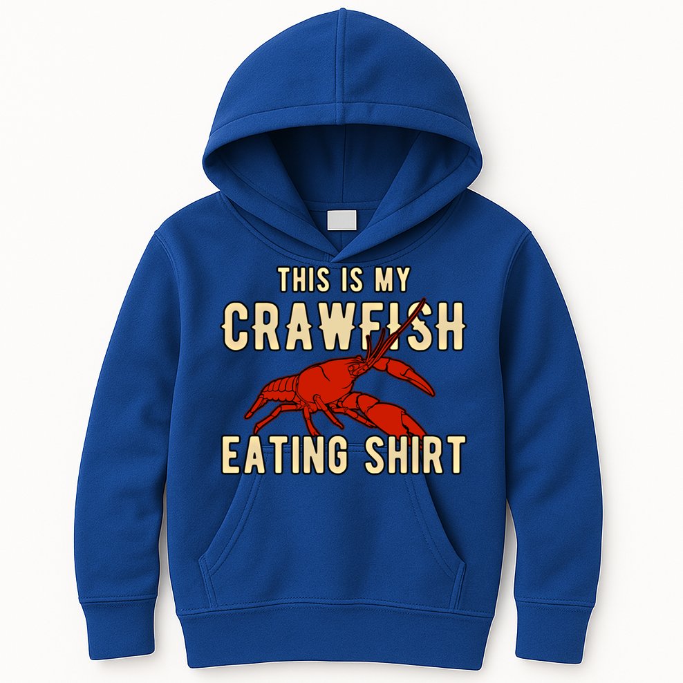 Crawfish Season Clothing This Is My Crawfish Eating Gift Kids Hoodie