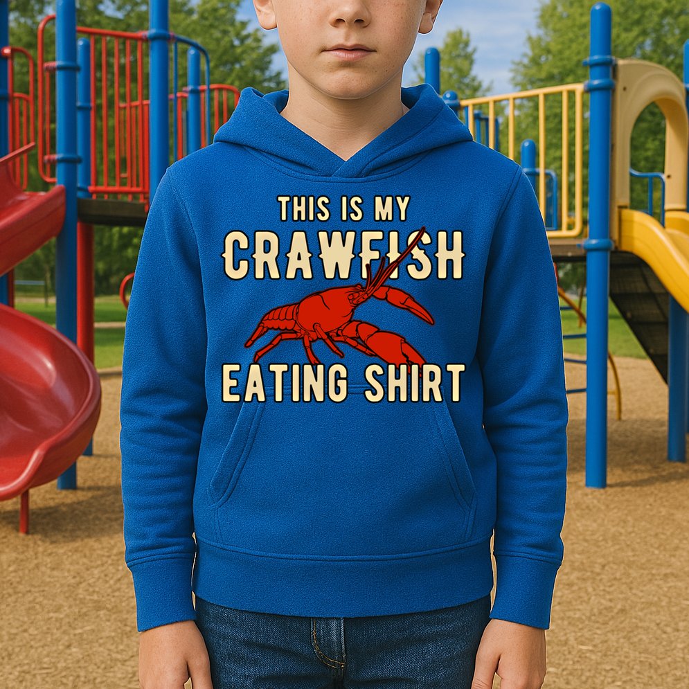 Crawfish Season Clothing This Is My Crawfish Eating Gift Kids Hoodie