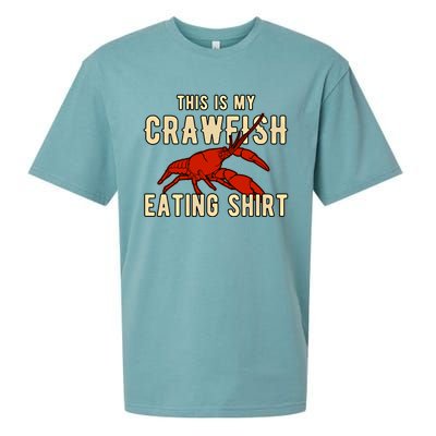 Crawfish Season Clothing This Is My Crawfish Eating Gift Sueded Cloud Jersey T-Shirt