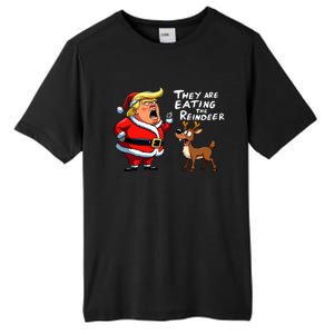 Christmas Santa Claus Trump They Are Eating The Reindeer Tall Fusion ChromaSoft Performance T-Shirt